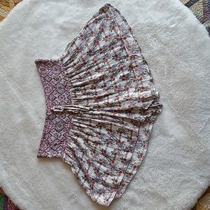 Patrons Of Peace Colorful Boho Floral Cinched Waist Summer Hippie Short